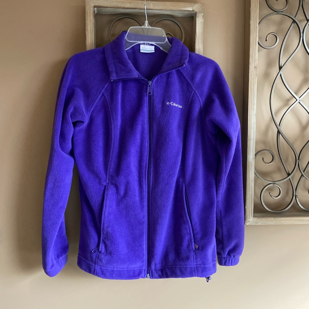 Purple Columbia fleece zip up jacket